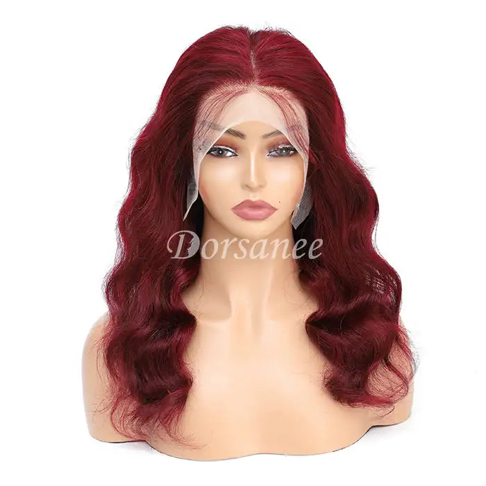 Dorsanee Hair 99J Body Wave 13x4 HD Lace Front Wig Colored Human Hair Wigs For Women