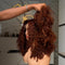 Dorsanee 250 300 Density Copper Auburn Brown Deep Curly Bob 13x4 Lace Front Human Hair Wig