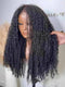 Dorsanee 250 300 Density Fluffy Kinky Curly Coils 13x4 Lace Front Human Hair Wig