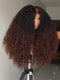 Dorsanee 250 300 Density Fluffy Kinky Curly Coils 13x4 Lace Front Human Hair Wig