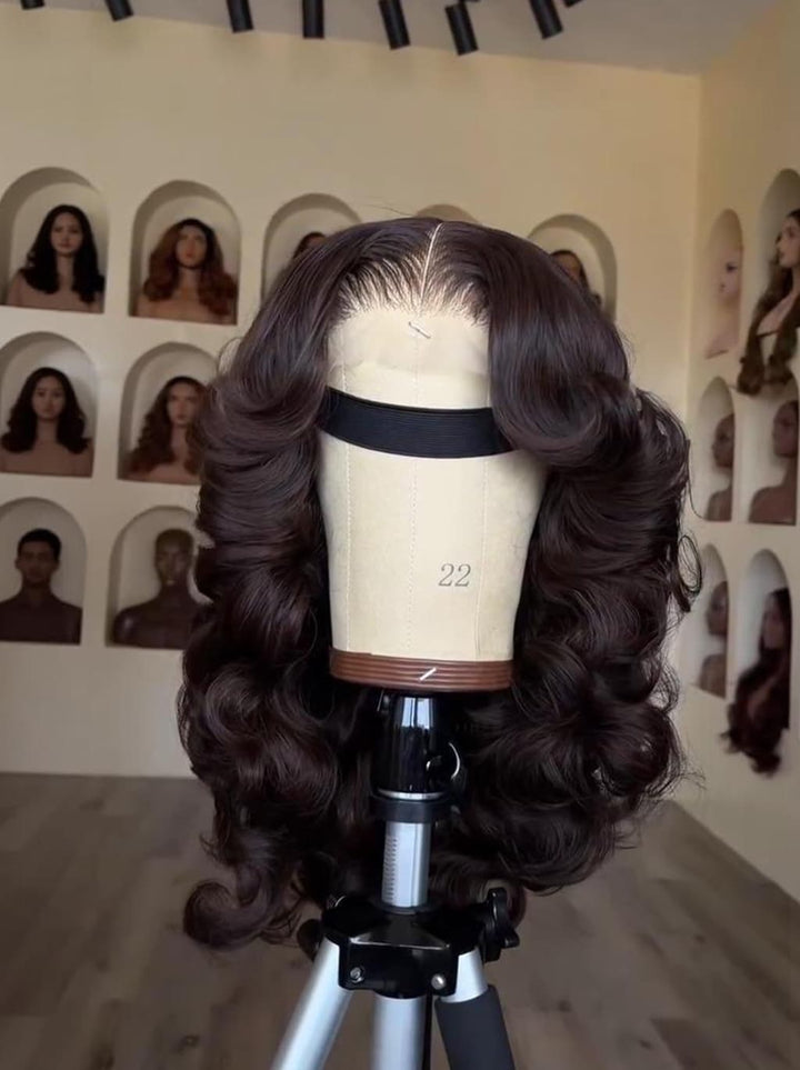 Dorsanee 250 300 Density Glam Loose Body Wave 13x4 Lace Front Virgin Human Hair Wig