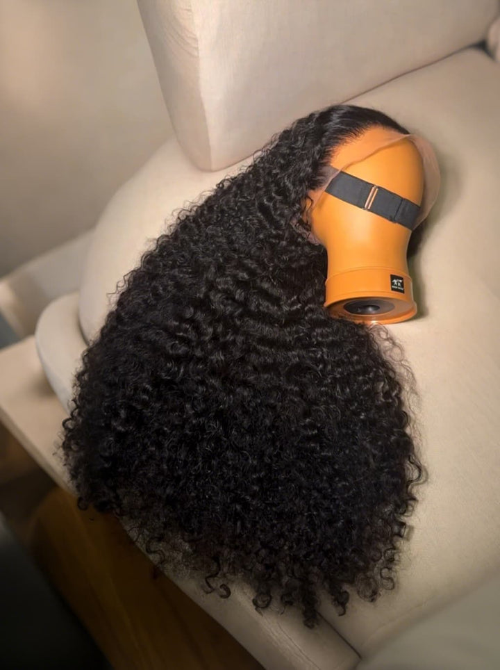 Dorsanee 250 300 Density Jerry Kinky Curly 13x4 Lace Front Virgin Human Hair Wig