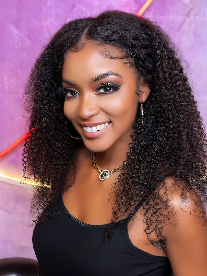 Dorsanee Jerry Curly 13x4 HD Lace Front Natural Color For Black Women Brazilian Human Hair Wig