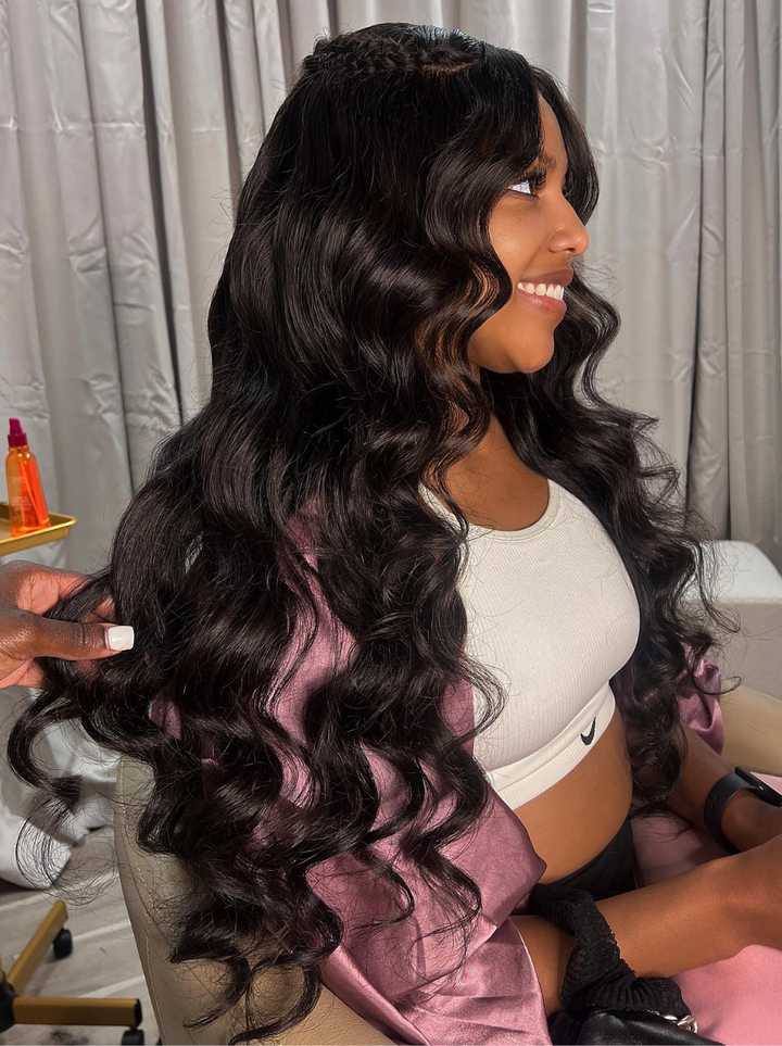 28 Inch = $199 | Dorsanee Balayage Blonde Brown Highlights 13x4 Lace Front Body Wave Hair Wigs