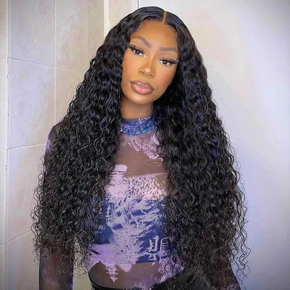 30 Inch = $189 | 13x4 Water Wave HD Lace Frontal Human Hair Wig Natural Color - Dorsanee Hair