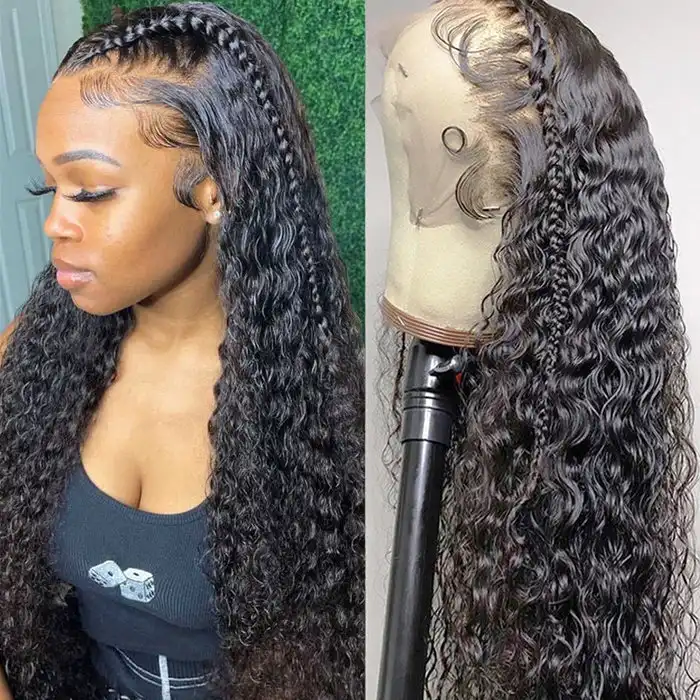 Dorsanee Hair Water Wave 13x4 HD Lace Front Wig Wet and Wavy Natural Human Hair Wig