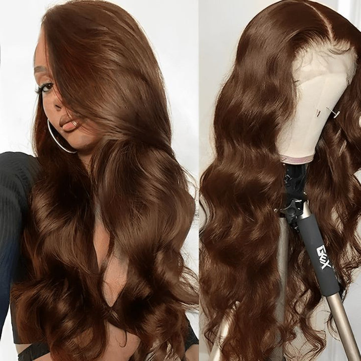 Two Wigs = $345 | 22"  #4 Brown 360 Lace Body Wave Wig + 22" #99J Burgundy 360 Lace Jerry Curly Wig