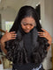 Dorsanee 300 400 Density Straight Hair With Loose Wavy Curls Ends 13x4 Lace Front Human Hair Wig