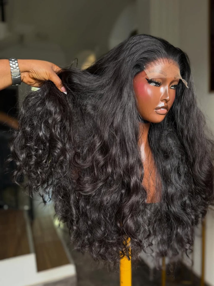 Dorsanee 300 400 Density Thick Full Loose Deep Wave Spiral Curly 13x4 Lace Front Human Hair Wig