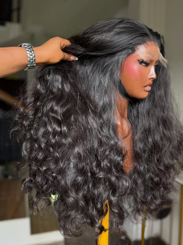 Dorsanee 300 400 Density Thick Full Loose Deep Wave Spiral Curly 13x4 Lace Front Human Hair Wig