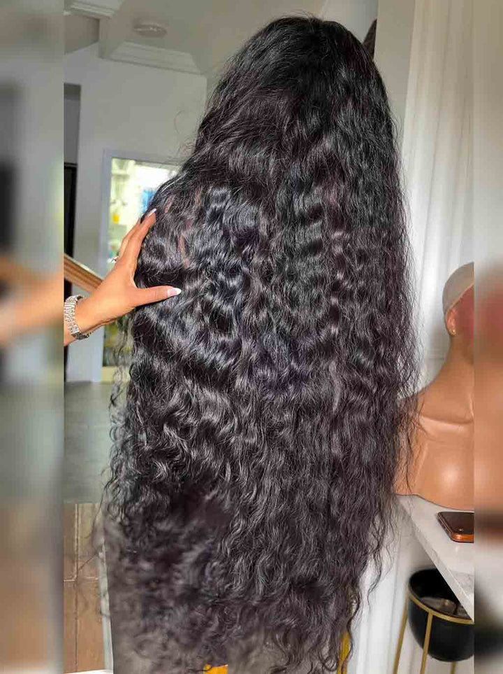 Dorsanee 300 400 Density Water Wave 13x4 Lace Front Virgin Human Hair Wig