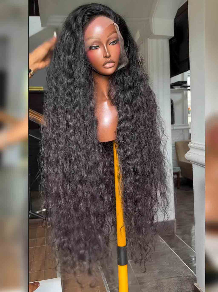 Dorsanee 300 400 Density Water Wave 13x4 Lace Front Virgin Human Hair Wig