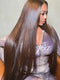Dorsanee 300 Density Chocolate Brown Bone Straight 13x4 Lace Front Human Hair Wigs