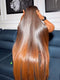 Dorsanee 30 32 34 36 38 40 42 inch Red Brown Blonde Highlights 13x4 Lace Front Human Hair Wigs