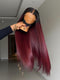 Dorsanee 30 32 34 36 38 40 42 inch Red Brown Blonde Highlights 13x4 Lace Front Human Hair Wigs