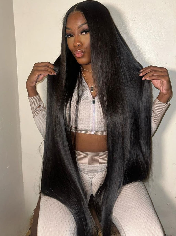 Dorsanee 30 32 34 36 38 40 42 inch Red Brown Blonde Highlights 13x4 Lace Front Human Hair Wigs