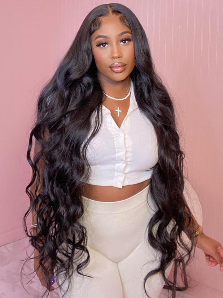Dorsanee 42 40 38 36 34 32 30 inch 13x4 Lace Front Body Wave Human Hair Wig