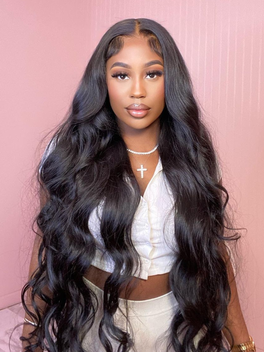 Dorsanee 42 40 38 36 34 32 30 inch 13x4 Lace Front Body Wave Human Hair Wig
