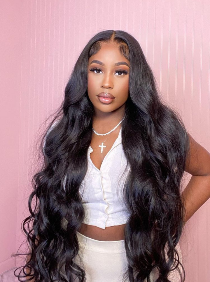Dorsanee 42 40 38 36 34 32 30 inch 13x4 Lace Front Body Wave Human Hair Wig