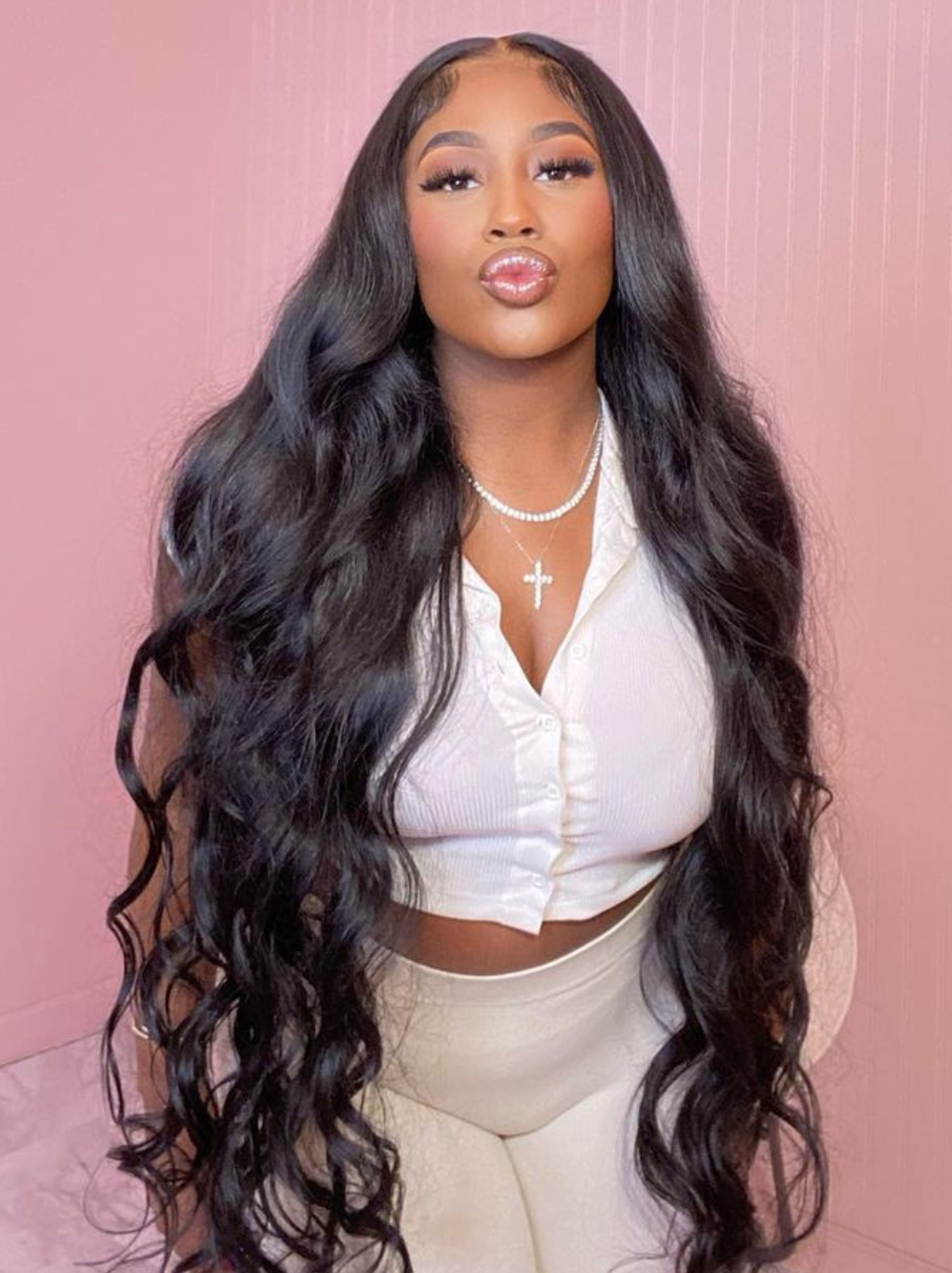 Dorsanee 42 40 38 36 34 32 30 inch 13x4 Lace Front Body Wave Human Hair Wig