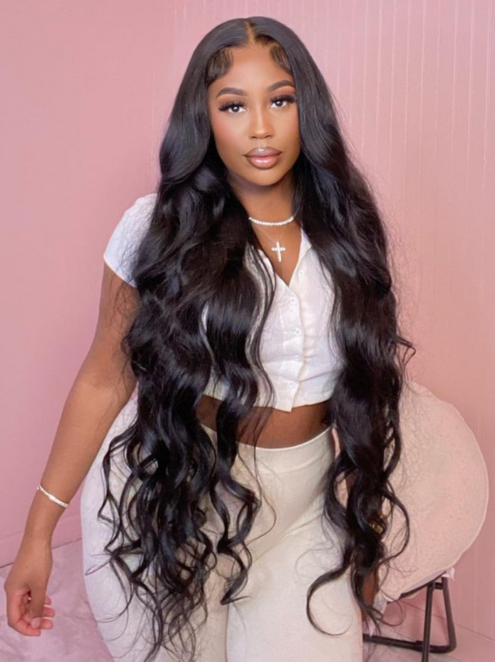 Dorsanee 42 40 38 36 34 32 30 inch 13x4 Lace Front Body Wave Human Hair Wig