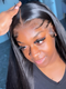 Dorsanee Knee Length  Wigs 42 40 38 36 34 32 30 inch Buss Down Bone Straight 13x4 Lace Front Human Hair Wig