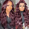 Dorsanee Hair Dark Purple Pure Colored Body Wave 13x4 Lace Frontal Wig Human Hair Wigs