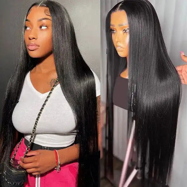 Dorsanee hair straight 5×5 transparent lace closure human hair wigs