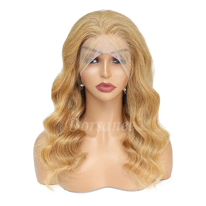 Dorsanee Hair #27 Light Honey Blonde Colored Body Wave 13x4 HD Lace Front Wig Human Hair Wigs For Women
