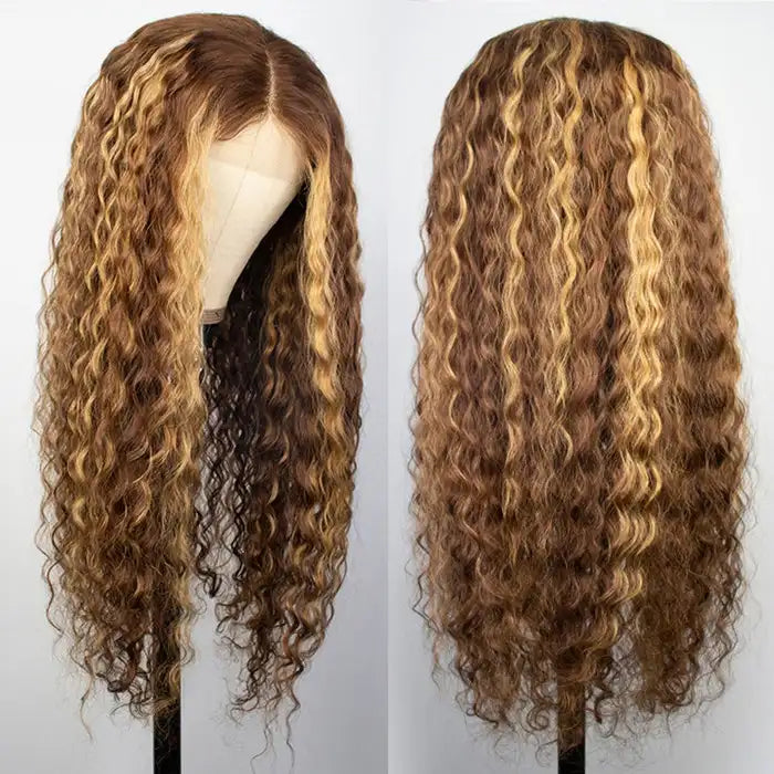 Dorsanee hair deep wave P4/27 hooney blonde highlight 5x5/13x4 HD lace front wig