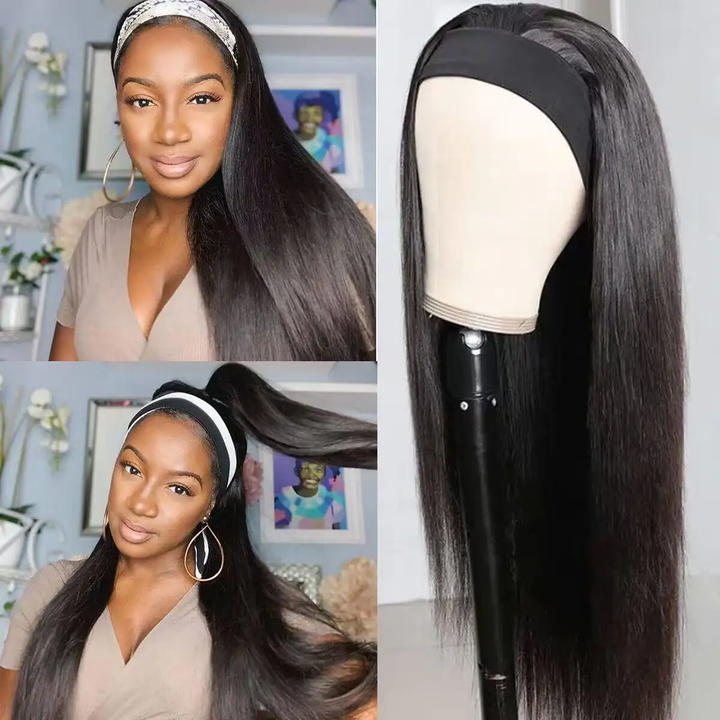 Dorsanee Hair Straight Headband Wig Human Hair Wigs For Black Women