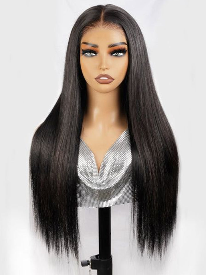 Upgraded 6X4 Pre-cut Lace Straight  Glueless Wear Go Human Hair Wigs