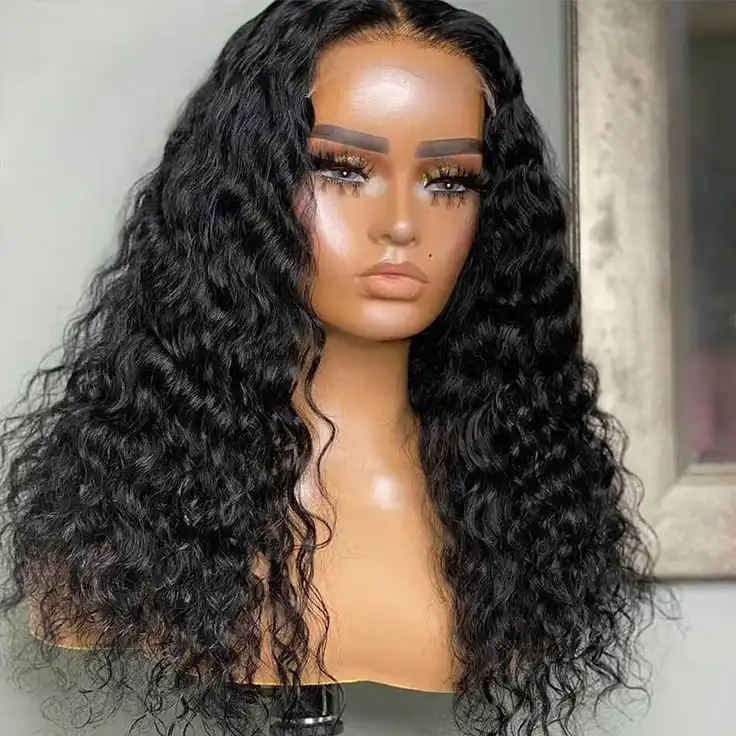 Dorsanee Hair Water Wave 6×6 Pre Plucked Wet and Wavy Lace Closure Wigs for Full Head Human Hair Wig