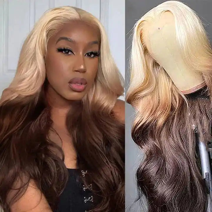 Dorsanee Hair 613 Blonde Brown Body Wave 13x4 Lace Front Human Hair Wigs