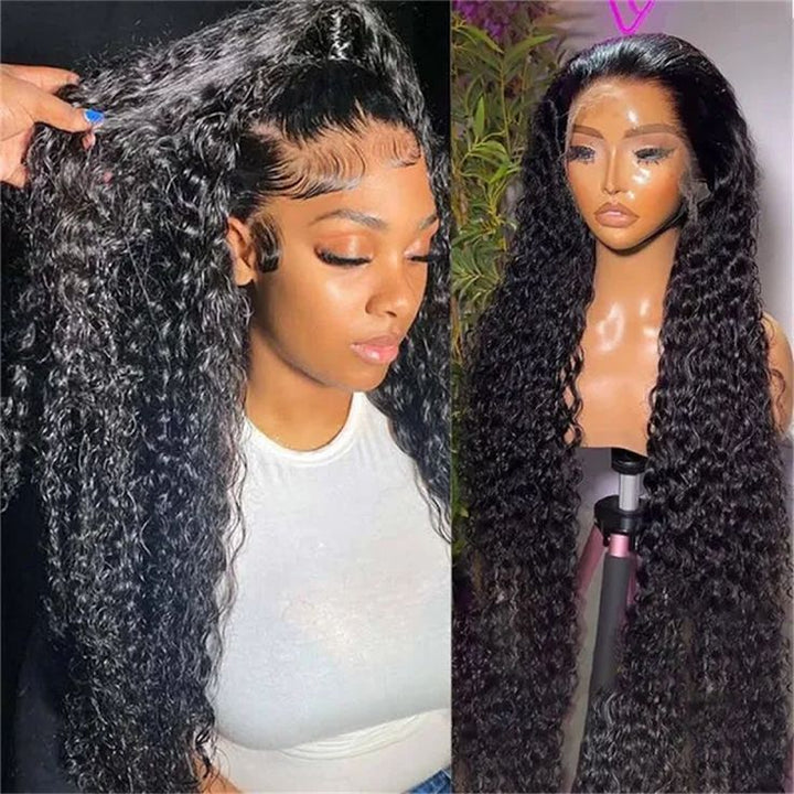 Two Wigs = $339 | 28" Natural Black Water Wave 13x4 Lace Front Wig + 16" #35 Body Wave 13x4 Lace Front Wig