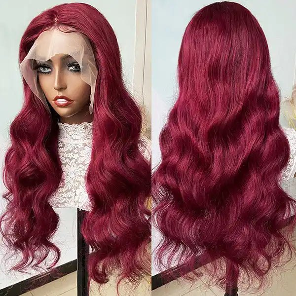 Dorsanee hair body wave 99J 13x4 5x5 HD lace front wigs