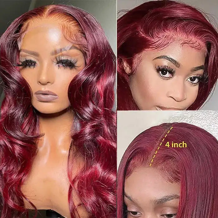 Dorsanee hair body wave 99J 13x4 5x5 HD lace front wigs