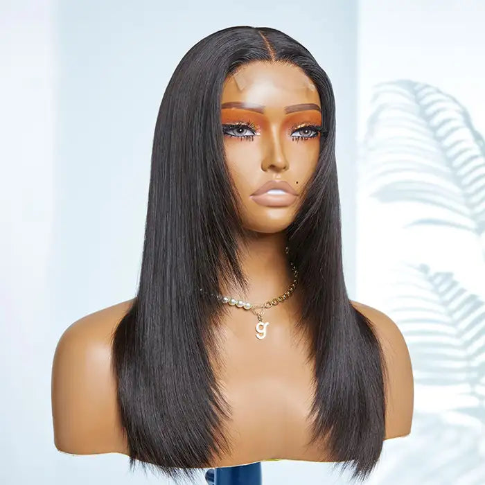 Dorsanee Hair 5x5 Transparent Lace Closure Butterfly Haircut Straight Layered Wig for black woman