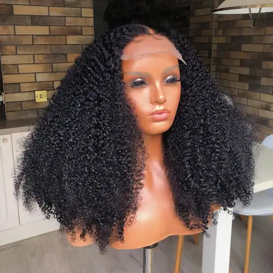 Dorsanee Hair Kinky Curly Hair 5x5 Lace Closure Wig Lace Part Wigs 100% Virgin Hair Realistic Human Hair Wigs