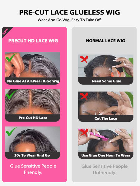 Jerry Curly Wear Go Glueless 6x4 Lace Closure Wig Pre Cut Lace with Natural Hairline Beginner Friendly