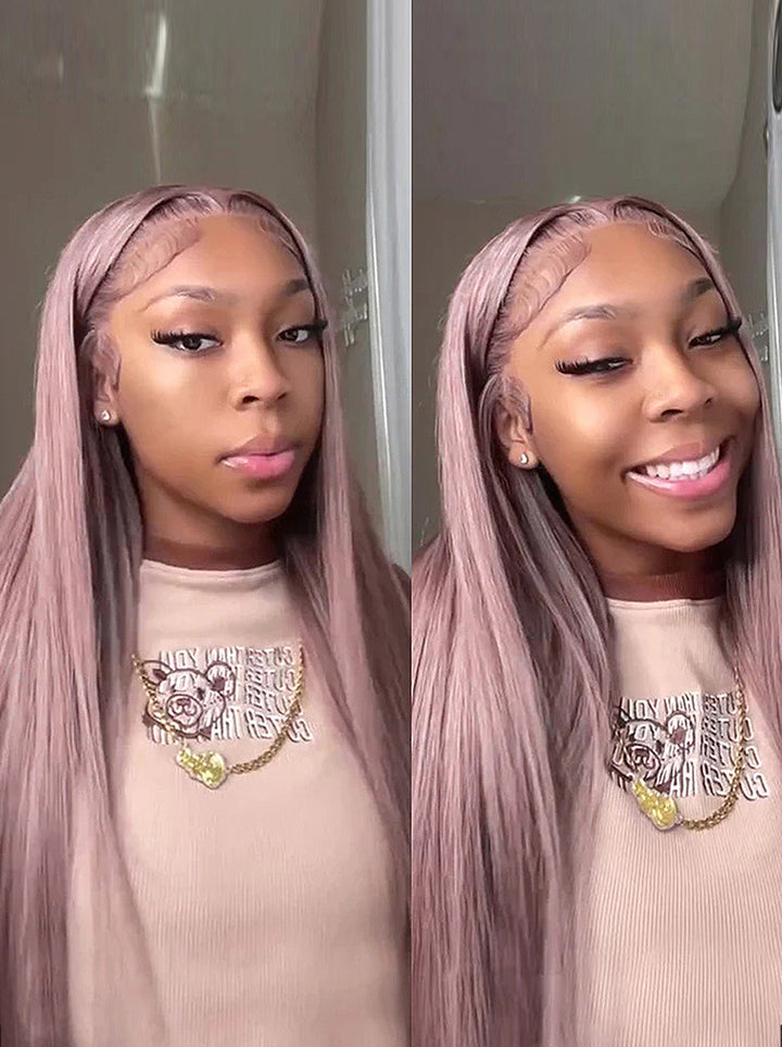 Dorsanee Pink Purple Lavender Color 13x4 Lace Front Wigs Human Hair