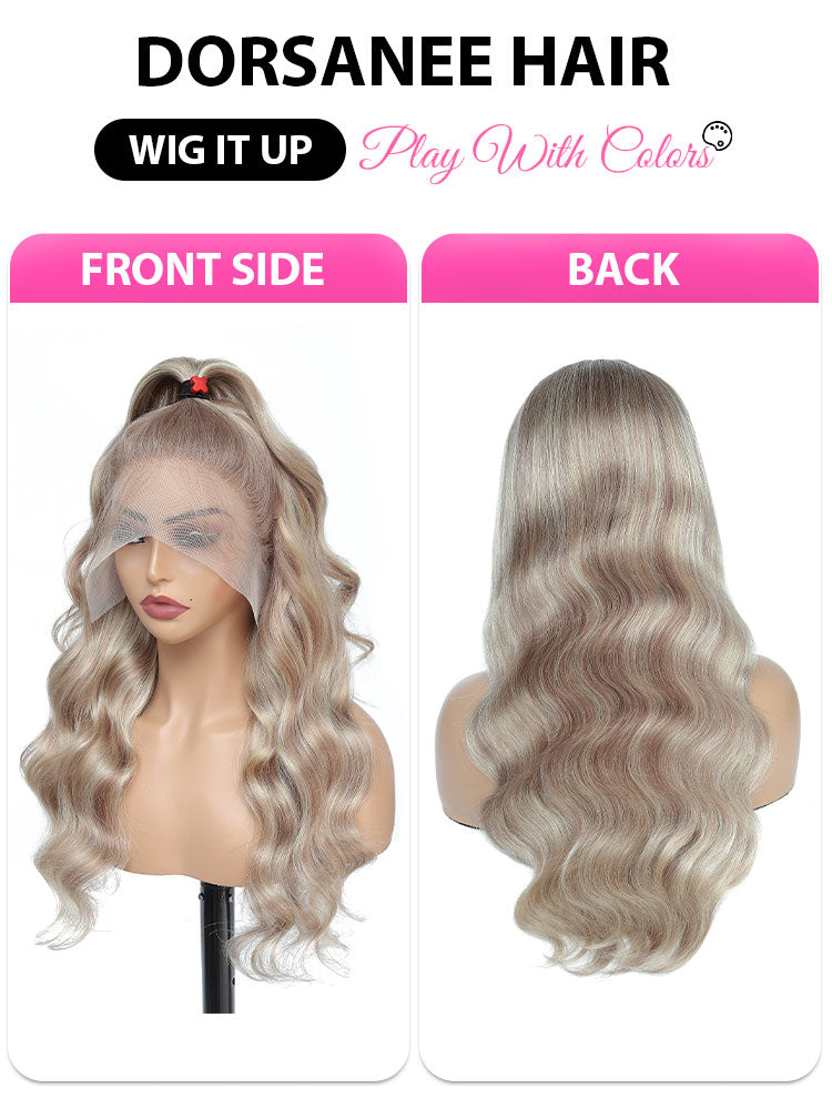 Dorsanee #P18/613 Body Wave Blonde Highlight Exclusive Original Human Hair Wigs For Sale