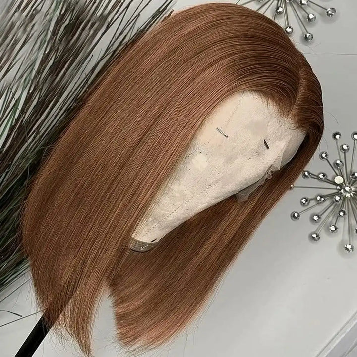 Dorsanee hair stright 13×4 brown HD lace front human hair bob wigs