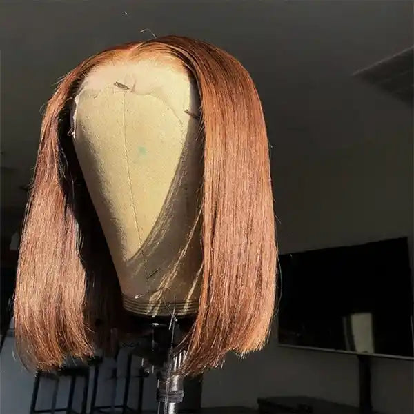 Dorsanee hair stright 4×4 brown HD lace front human hair bob wigs