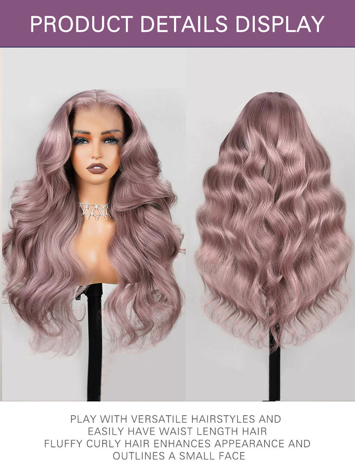 Dorsanee Pink Purple Lavender Color 13x4 Lace Front Wigs Human Hair