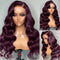 Dorsanee Hair Dark Purple Pure Colored Body Wave 13x4 Lace Frontal Wig Human Hair Wigs