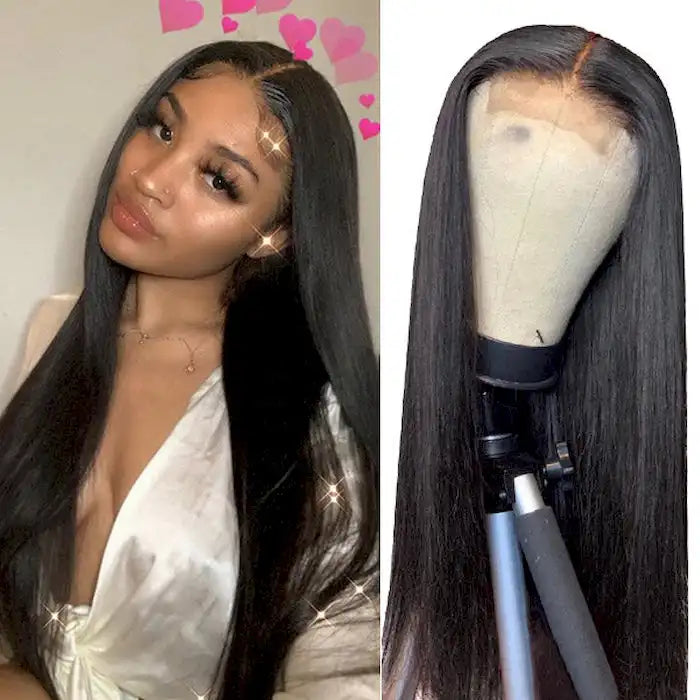 Dorsanee Hair Straight Hair Wig 4x4 Lace Closure Natural Black Hair Wigs With Baby Hair Human Hair Wig for woman