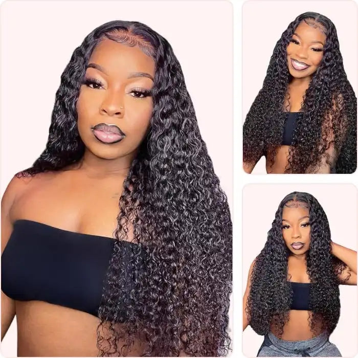 Dorsanee Hair Jerry Curly Wigs 4x4 HD Lace Closure Wigs 180% Density Pre Plucked Hairline Human Hair Wig for woman