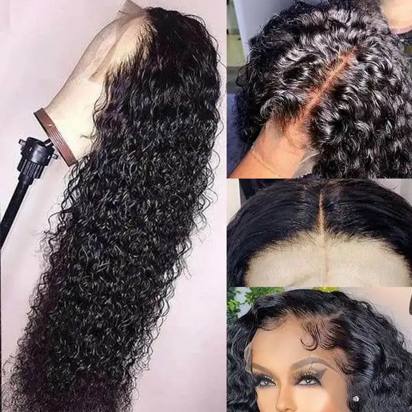 Dorsanee Hair Black Curly Wig 13x6 HD Lace Pre-Plucked Super Full Closure Wigs Melted Match All Skin Color Human Hair Wig