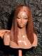 Dorsanee 8 10 12 inch Short Bob Warm Auburn Copper Brown Straight 13x4 Lace Front Virgin Human Hair Wigs